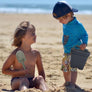 Set de Plage en silicone alimentaire: 1 seau, 1 pelle et 3 moules