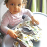 Bavoir maternelle à enfiler avec poche de rangement (lamas)