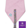 bavoir bandana rose / accroche tétine liberty (oekotex)