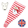 bandeau / headband (rayé rouge) 3 patch en coton bio GOTS oekotex