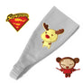 bandeau / headband (gris) 3 patch en coton bio GOTS oekotex