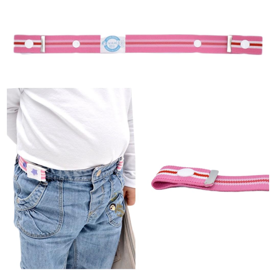 Ceinture magique sans boucle Fabriquee en France Rayee Rose rouge bl Budhi Budha FR