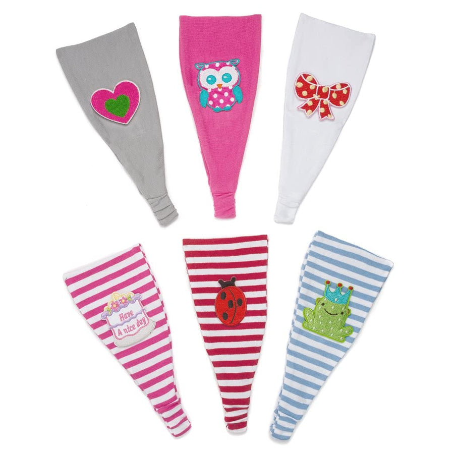 bandeau / headband (bleu) 3 patch en coton bio GOTS oekotex
