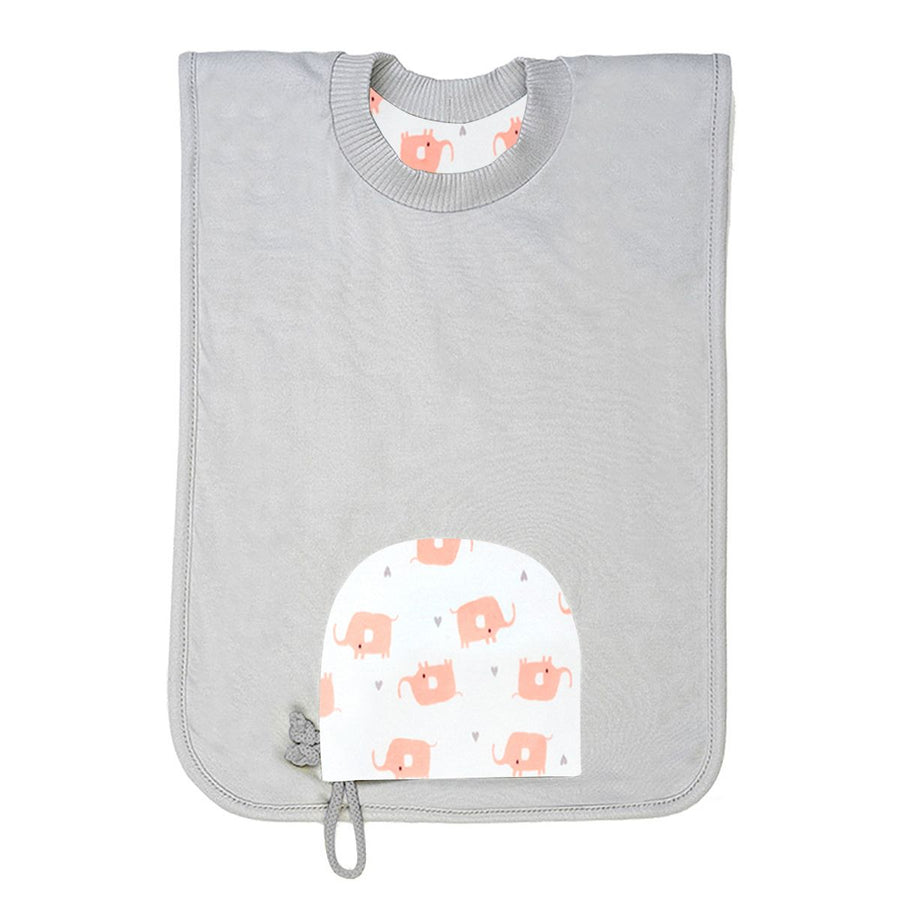 grand bavoir maternelle à enfiler avec poche intégrée, tomkity, bumkins, jacadi, petit bateau, éléphants roses, petit souk, bavoir 2 en un , bavoir facile à enfiler, bavoir facile à mettre, bavoir pour l'école maternelle, bavoir pour la cantine, bavoir avec col élastique, bavoir elastique, bavoir fille, bavoir bébé, cadeau de naissance, idée cadeau de naissance, bavoir pour la maternelle pas cher, bavoir fait main, bavoir motif éléphants, bavoir maternelle élastique, bavoir oeko tex standard 100